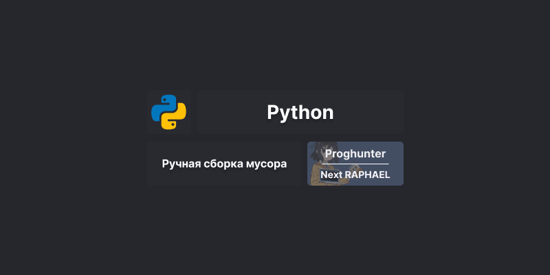 Сборка мусора в Python: сборка мусора в ручном режиме