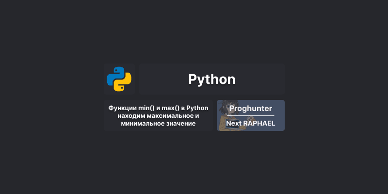 Функции min() и max() в Python: находим максимальное и минимальное значение