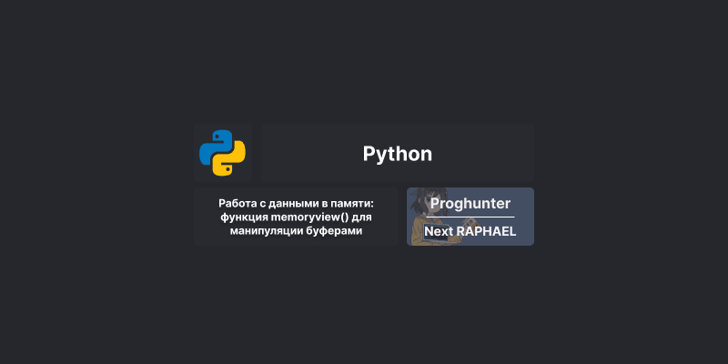 Работа с данными в памяти: функция memoryview() для манипуляции буферами в Python