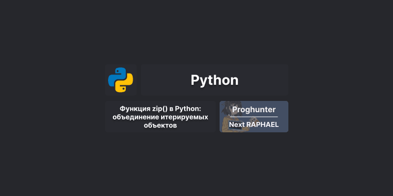 Функция zip() в Python: объединение итерируемых объектов