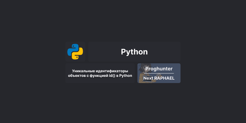 Уникальные идентификаторы объектов с функцией id() в Python