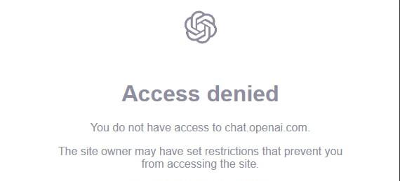 Доступ запрещен с включенным VPN