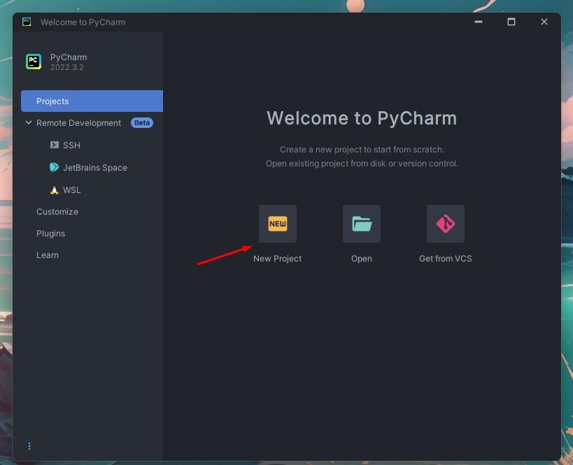 В PyCharm -> New Project